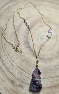 Collier Bouddha Fluorite