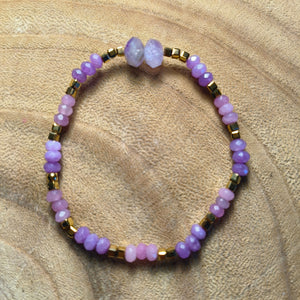 Bracelet Améthyste -Jade purple