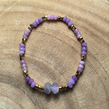 Charger l&#39;image dans la galerie, Bracelet Améthyste -Jade purple
