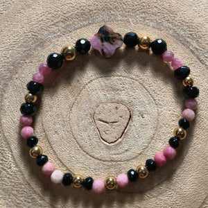 Bracelet Trèfle Rhodonite